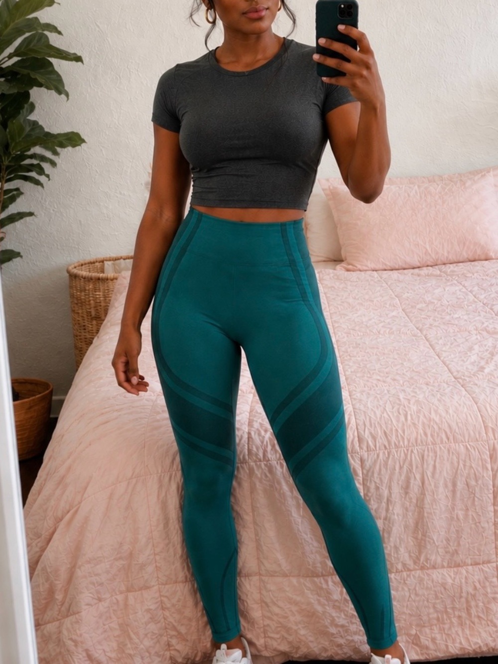 Sweaty Betty Power Workout Leggings Teal Green High Waist Sculpting Activewear M